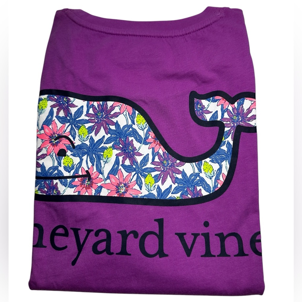 VINEYARD VINES WOMEN'S SHORT SLEEVE POCKET GRAPHIC TEE.SZ.L.NWT
